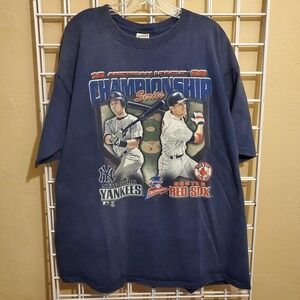 VTG 1999 ALCS New York Yankees Boston Red Sox Derek Jeter Nomar‎ Garciaparra tee
